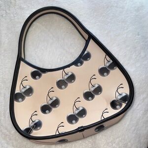 Chic Cherry Print Shoulder Bag